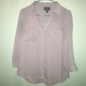 Black and white striped dress shirt